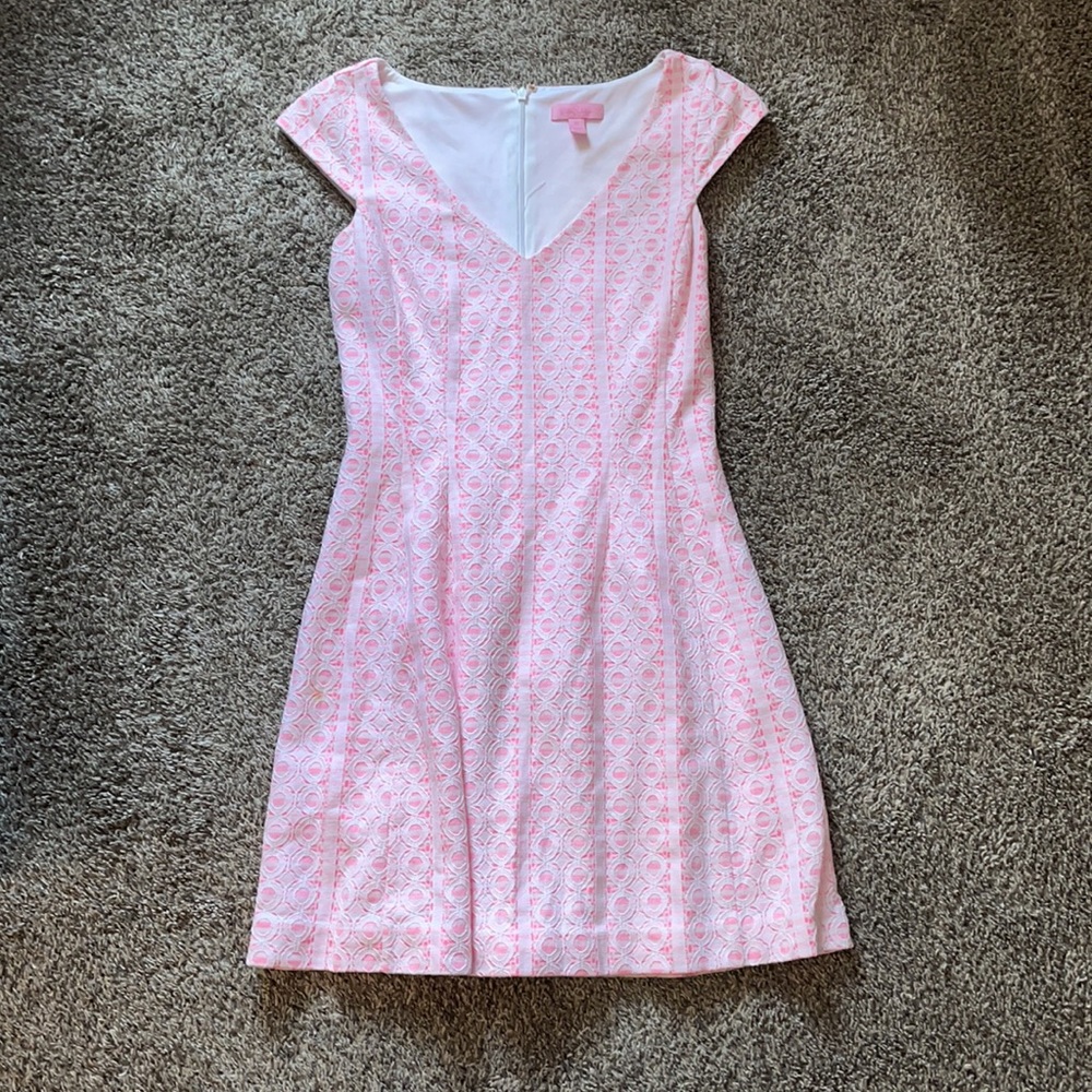 Lilly Pulitzer Pink and White Dress